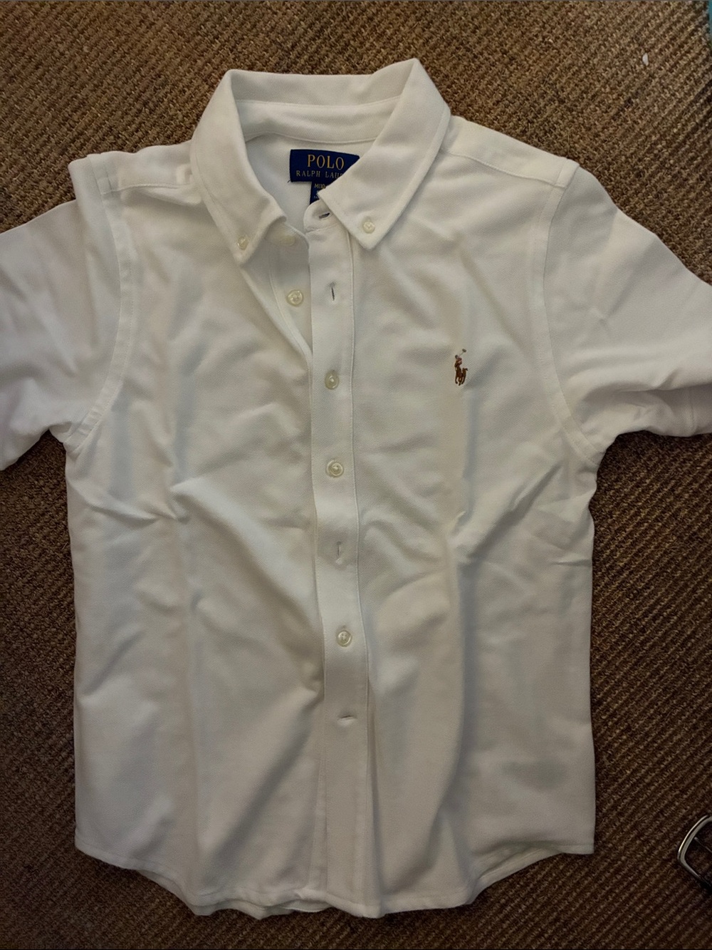 Polo by Ralph Lauren White Polo Shirt with Navy Label